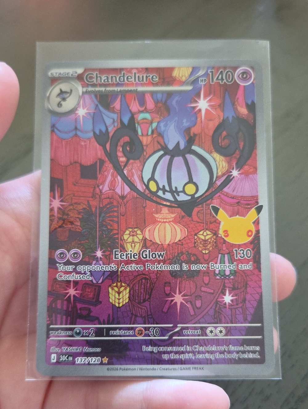 Pokemon 30th Celebrations Chandelure AR 137